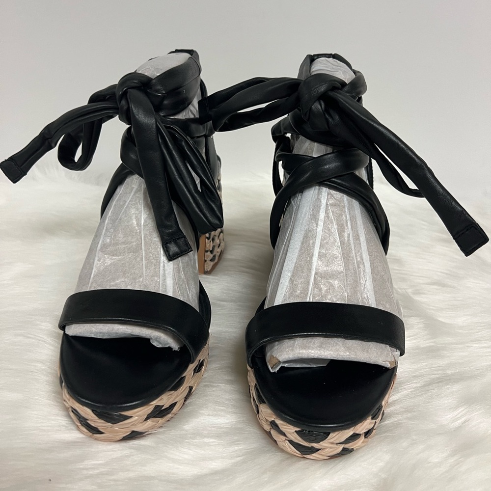 Vince Camuto Roreka Strappy Espadrille High Heel Platform Sandals Size 7.5 NWOB - Picture 4 of 10